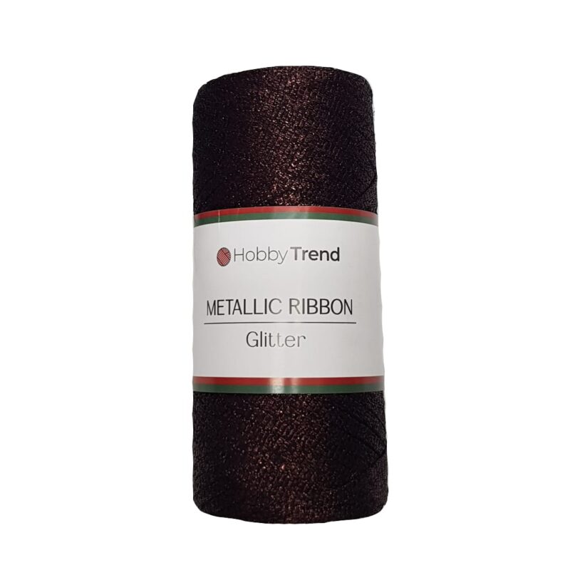 HobbyTrend Metallic Ribbon %100 Brown 015