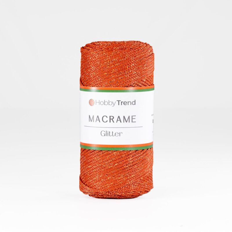 HobbyTrend Makrame Glitter 118C Κεραμιδί – Κεραμιδί sim