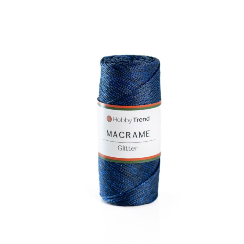 HobbyTrend Makrame Glitter 260N Navy Blue